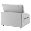 Modway Commix 4-Piece Fabric Down Filled Sectional Sofa Set in Light Gray