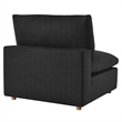 Modway Commix 4-Piece Down Filled Fabric Sectional Sofa Set in Black