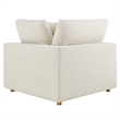 Modway Commix 4-Piece Down Filled Fabric Sectional Sofa Set in Light Beige