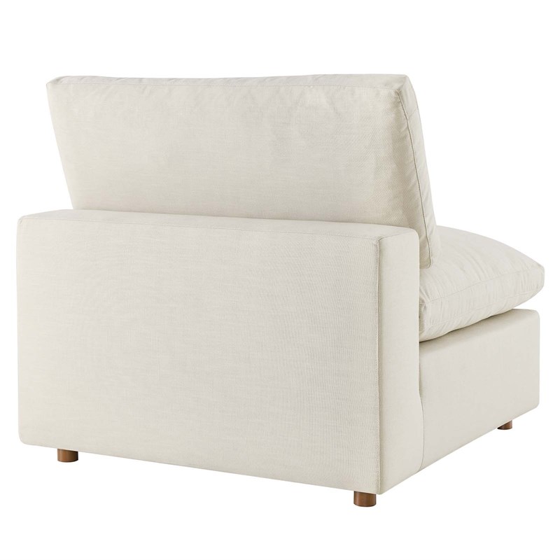 Modway Commix 5-Piece Fabric Down Filled Sectional Sofa Set in Light Beige