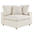 Modway Commix 5-Piece Fabric Down Filled Sectional Sofa Set in Light Beige