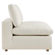 Modway Commix 5-Piece Fabric Down Filled Sectional Sofa Set in Light Beige