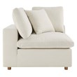 Modway Commix 5-Piece Fabric Down Filled Sectional Sofa Set in Light Beige