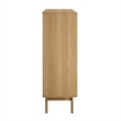 Modway Render Modern Wood Three-Tier Display Storage Cabinet Stand in Oak