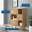Modway Render Modern Wood Three-Tier Display Storage Cabinet Stand in Oak