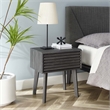 Modway Render Modern Wood and Particleboard End Table in Charcoal