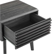 Modway Render Modern Wood and Particleboard End Table in Charcoal