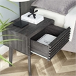 Modway Render Modern Wood and Particleboard End Table in Charcoal
