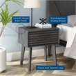 Modway Render Modern Wood and Particleboard End Table in Charcoal