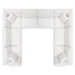 Modway Commix 8-Piece Fabric Down Filled Sectional Sofa in Pure White