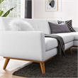 Modway Engage Right-Facing Upholstered Fabric Sectional Sofa in White