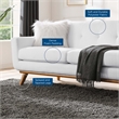 Modway Engage Right-Facing Upholstered Fabric Sectional Sofa in White