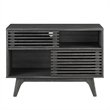 Modway Render Modern Style Particleboard Wood Display Stand in Charcoal