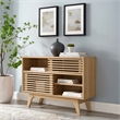 Modway Render Modern Style Particleboard Wood Display Stand in Oak