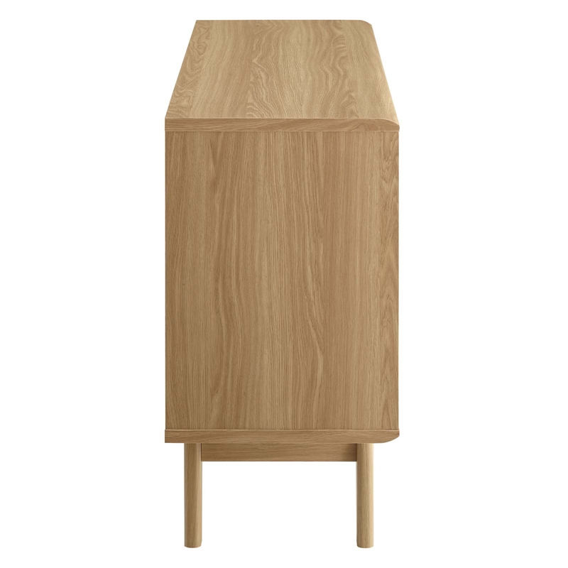 Modway Render Modern Style Particleboard Wood Display Stand in Oak