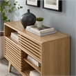 Modway Render Modern Style Particleboard Wood Display Stand in Oak