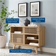 Modway Render Modern Style Particleboard Wood Display Stand in Oak