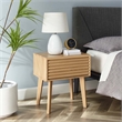 Modway Render Modern Wood and Particleboard End Table in Oak
