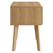 Modway Render Modern Wood and Particleboard End Table in Oak