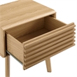 Modway Render Modern Wood and Particleboard End Table in Oak