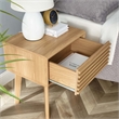 Modway Render Modern Wood and Particleboard End Table in Oak