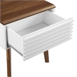 Modway Render Modern Wood and Particleboard End Table in Walnut/White