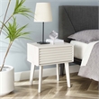 Modway Render Modern Wood and Particleboard End Table in White