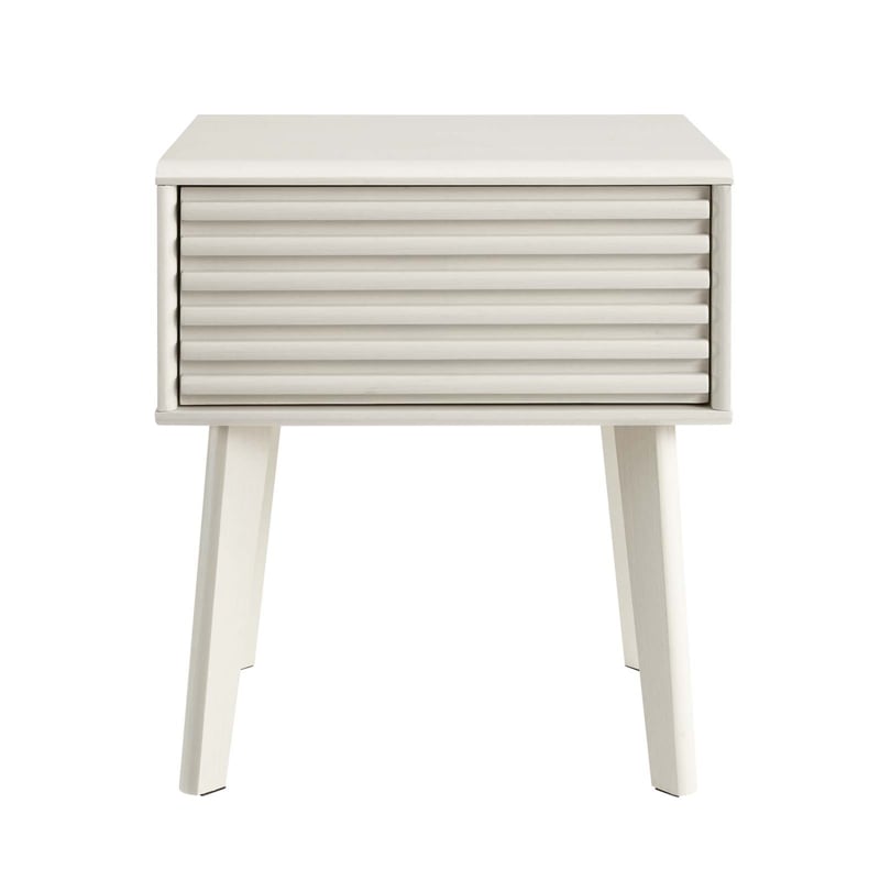 Modway Render Modern Wood and Particleboard End Table in White