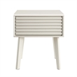 Modway Render Modern Wood and Particleboard End Table in White