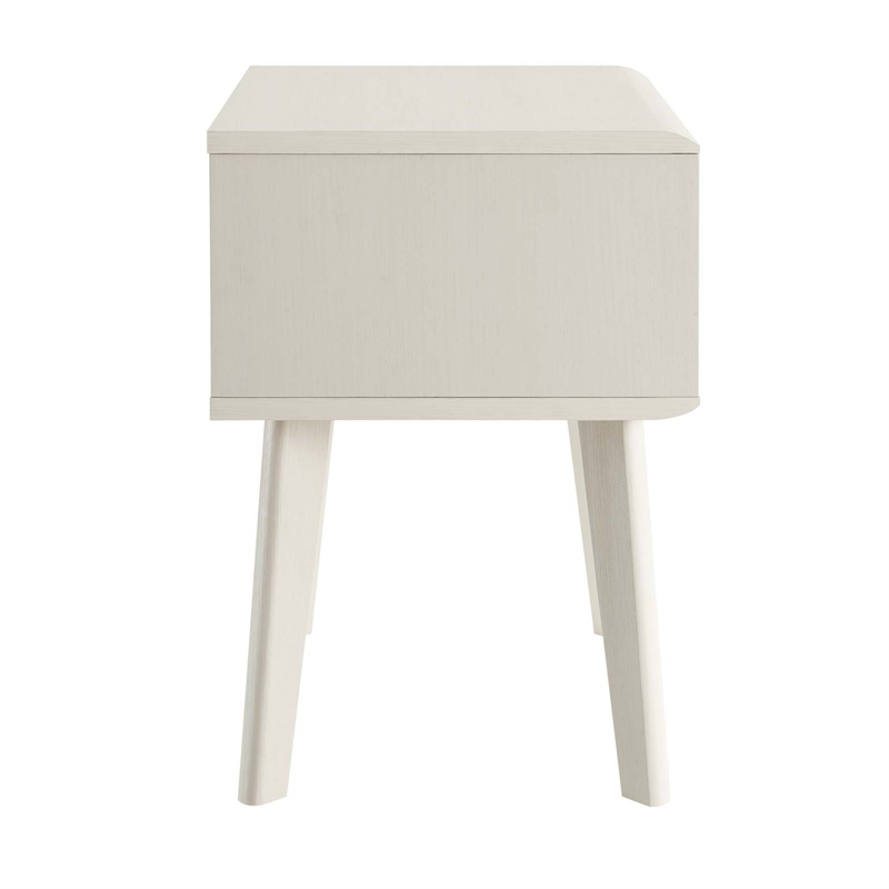 Modway Render Modern Wood and Particleboard End Table in White