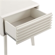 Modway Render Modern Wood and Particleboard End Table in White