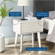 Modway Render Modern Wood and Particleboard End Table in White