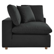 Modway Commix 2-Piece Fabric Down Filled Sectional Sofa in Black