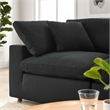 Modway Commix 2-Piece Fabric Down Filled Sectional Sofa in Black