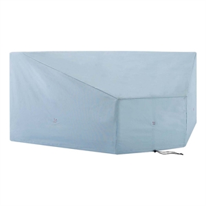 Modway Conway 80&quotx46&quot Stainless Steel and Fabric Patio Furniture Cover in Gray