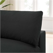 Modway Commix Fabric Down Filled Overstuffed Armless Chair in Black