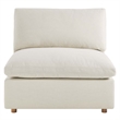 Modway Commix Fabric Down Filled Overstuffed Armless Chair in Light Beige