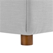 Modway Commix 5-Piece Fabric Down Filled Sectional Sofa Set in Light Gray