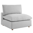 Modway Commix 5-Piece Fabric Down Filled Sectional Sofa Set in Light Gray