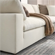 Modway Commix 5-Piece Fabric Down Filled Corner Sectional Sofa in Light Beige