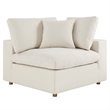 Modway Commix 5-Piece Fabric Down Filled Corner Sectional Sofa in Light Beige