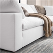 Modway Commix 5-Piece Fabric Down Filled Corner Sectional Sofa in Pure White