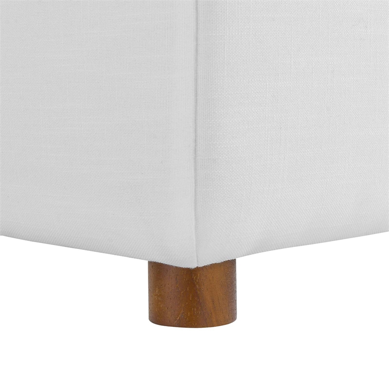 Modway Commix 5-Piece Fabric Down Filled Corner Sectional Sofa in Pure White