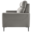 Modway Huxley Modern Leather Upholstered Sofa in Gray & Black