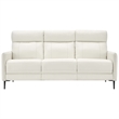 Modway Huxley Modern Leather Upholstered Sofa in White & Black