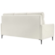 Modway Huxley Modern Leather Upholstered Sofa in White & Black