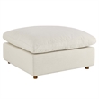 Modway Commix Modern Down Filled Overstuffed Fabric Ottoman in Light Beige