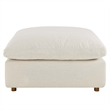 Modway Commix Modern Down Filled Overstuffed Fabric Ottoman in Light Beige