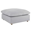 Modway Commix Modern Down Filled Overstuffed Fabric Ottoman in Light Gray