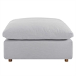 Modway Commix Modern Down Filled Overstuffed Fabric Ottoman in Light Gray